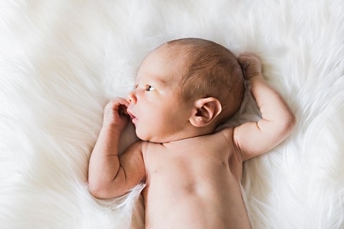 baby lying down