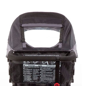 jogging stroller canopy pee-a-boo window to look at baby