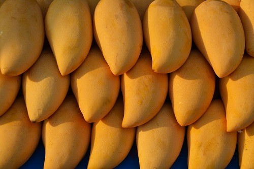 arranged ripe mango