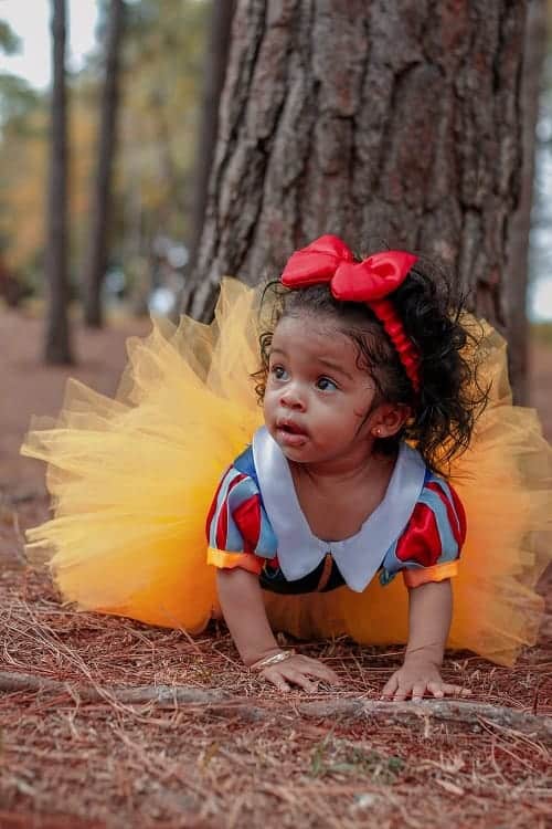 baby crawling with costumes