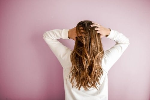 brown hair backview