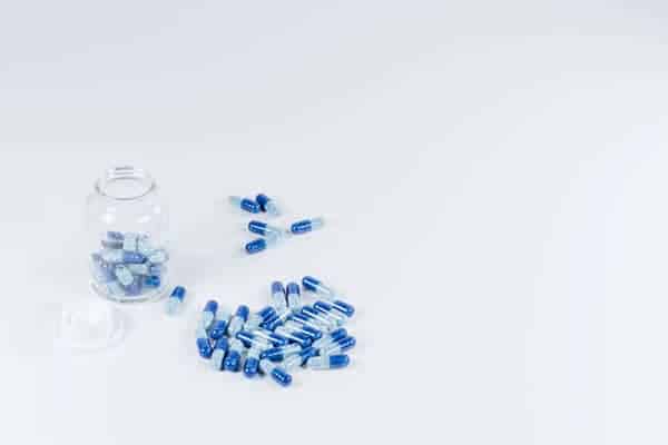 supply of folic acid supplement in a bottle