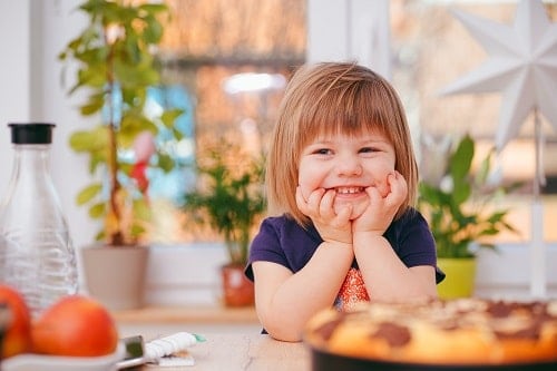 A girl have a cute smile