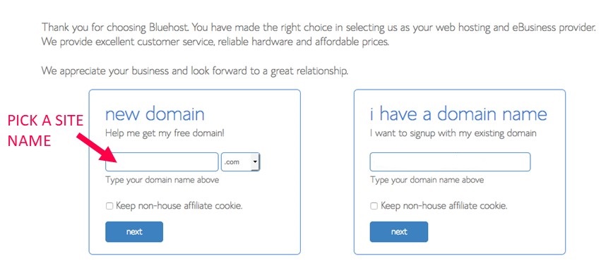 pick a site name