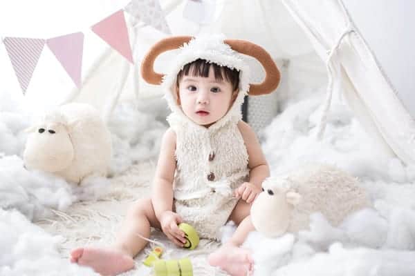 baby Sitting with toys