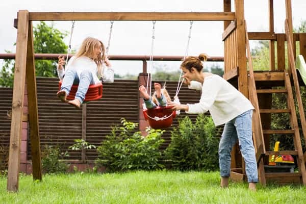 Children on the swing