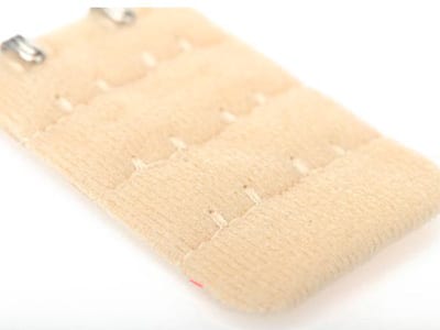 The back of a 2 hook bra extender