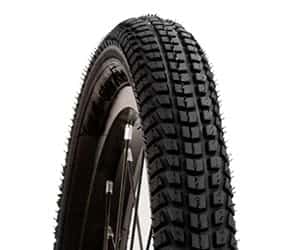 the tire tread on a jogging stroller wheel