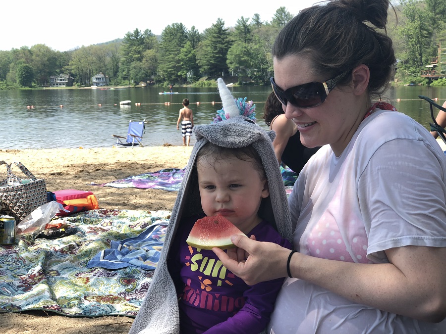 town beach with L