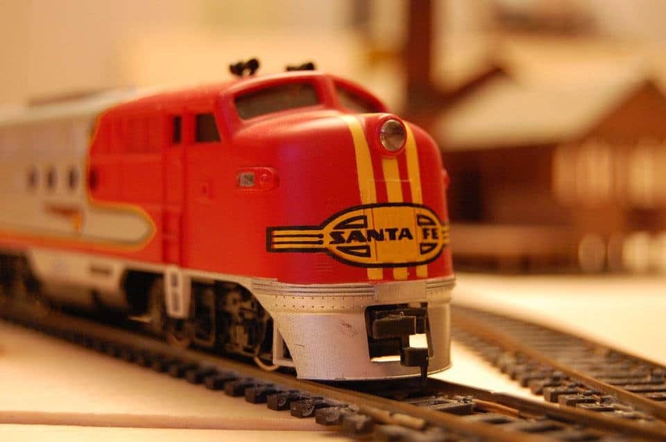 Toy train and a railway