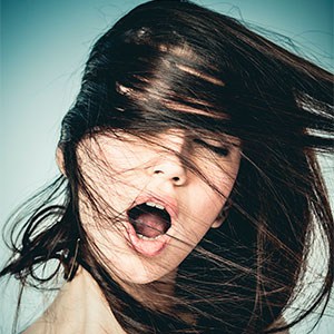 womans relieved face