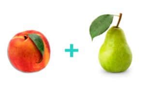 Peach and Pear