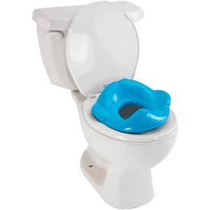 potty seat sitting on top of a regular toilet seat