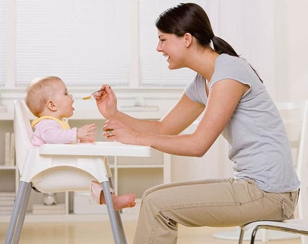 baby in high chair