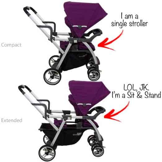 joovy caboose varylight tandem adjustable frame stroller