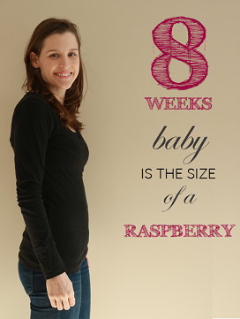 8 weeks pregnant bump