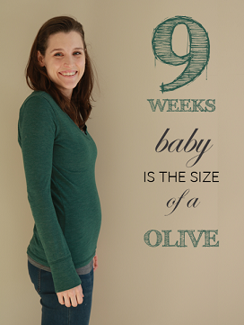 9 weeks pregnant bump
