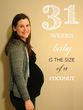 31 weeks pregnant baby bump