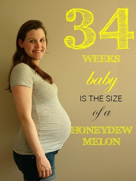 34 weeks pregnant baby bump feature image