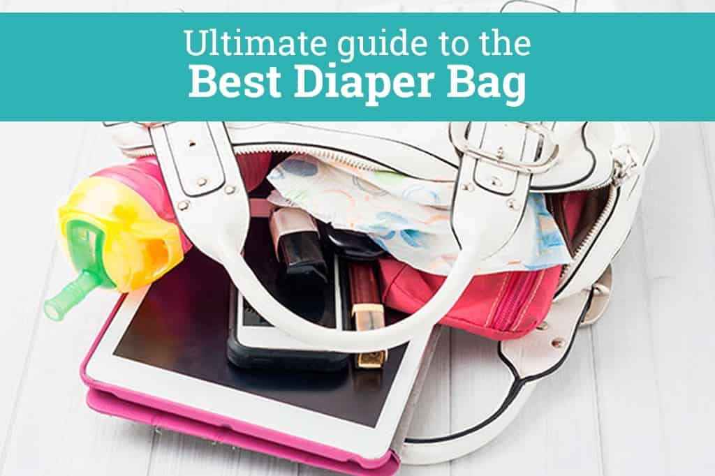 diaper bag filled with baby gear