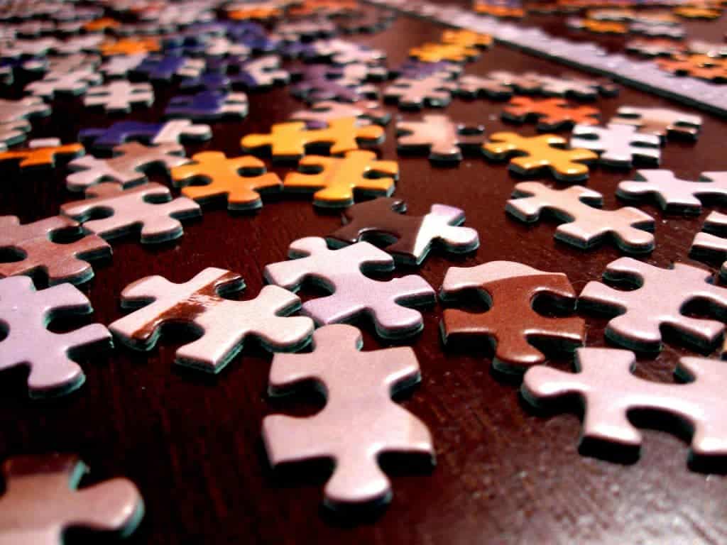 Segregated jigsaw puzzle
