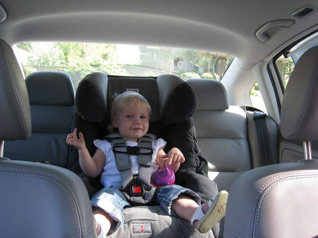 baby on car seat