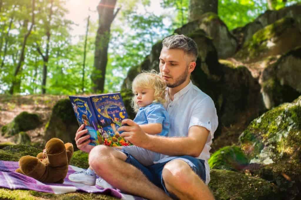 Father and Daugther Reading Book