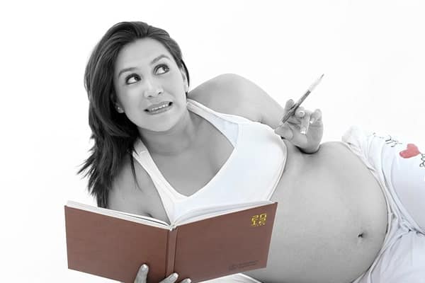 Pregnant Reading Book
